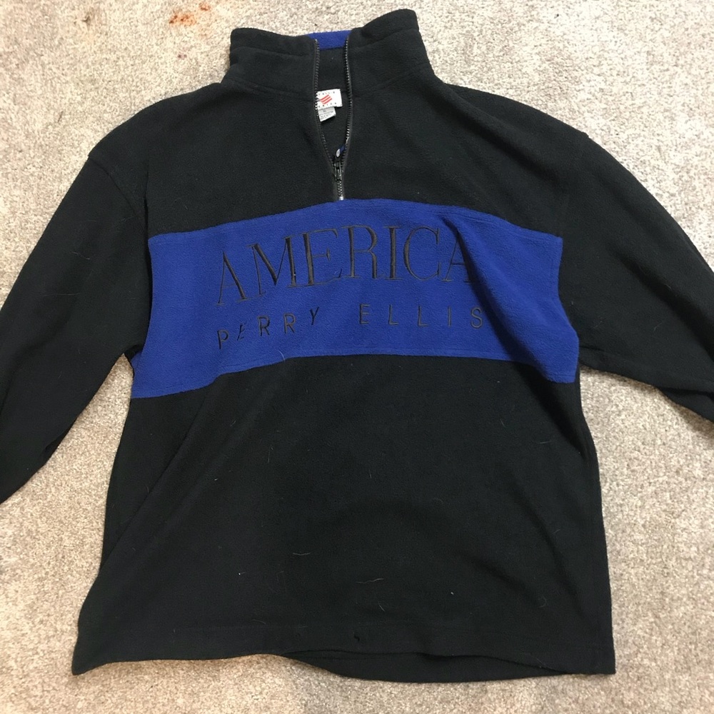 Perry Ellis oversized half zip